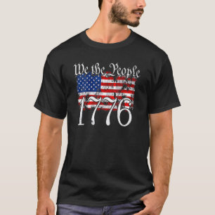 T-shirt 4 juillet 1776 We The People American Flag