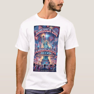 T-shirt 4 juillet 250 ans jour de l'indépendance moderne