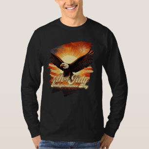T-shirt 4 juillet - Aigle majestueux et feux d'artifice 🦅