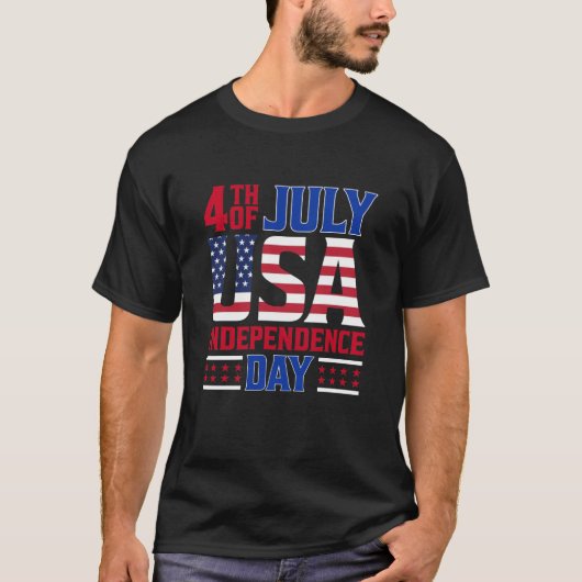 T-shirt 4 juillet Amant de la fête de l'Indépendance améri (Devant)