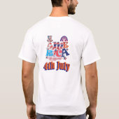 T-shirt 4 juillet America Independence Day Star Firecracke (Dos)