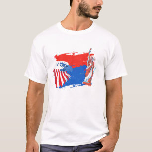 T-shirt 4 juillet American Spirit Freedom Eagle