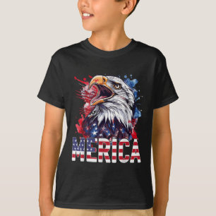 T-shirt 4 juillet Amérique Drapeau Drapeau Aigle Patriotiq