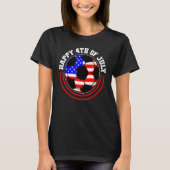 T-shirt 4 juillet balle de football Patriotic Pride Americ (Devant)