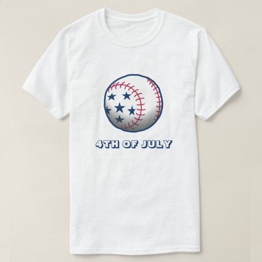 T-shirt 4 juillet baseball (Design devant)