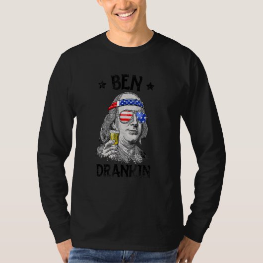 T-shirt 4 juillet Ben Drankin Benjamin Franklin American (Devant)