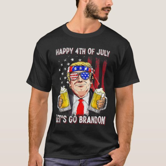T-shirt 4 juillet Bière Brandon Trump Bière Ameri (Devant)