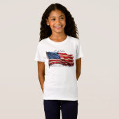 T-Shirt 4 juillet - Célébrer avec le drapeau américain (Devant entier)