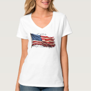 T-shirt 4 juillet – Célébrez avec le drapeau américain