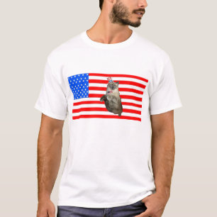 T-shirt 4 juillet chat