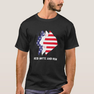 T-shirt 4 juillet chat patriotique rouge blanc et miaou 3
