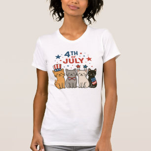 T-shirt 4 juillet chats adorables - Chats patrioti