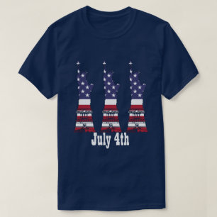 T-shirt 4 juillet, Chemise américaine du drapeau de la Lib