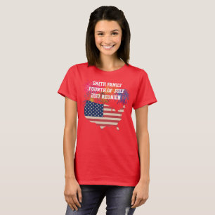 T-shirt 4 juillet chemise de la Réunion de famille