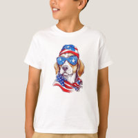 T-shirt 4 juillet chien sublimation-66361