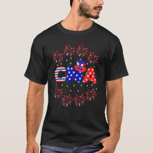 T-shirt 4 juillet Cna Infirmière Rouge Blanc Bleu Usa Drap