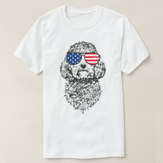 T-shirt 4 juillet Cockapoo Doodle Dog Patriotic USA Sung (Design devant)