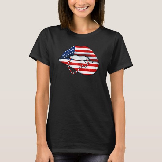 T-shirt 4 juillet Cool Patriotic Ameri (Devant)