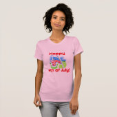 T-shirt 4 juillet couleurs heureuses croquantes (Devant entier)