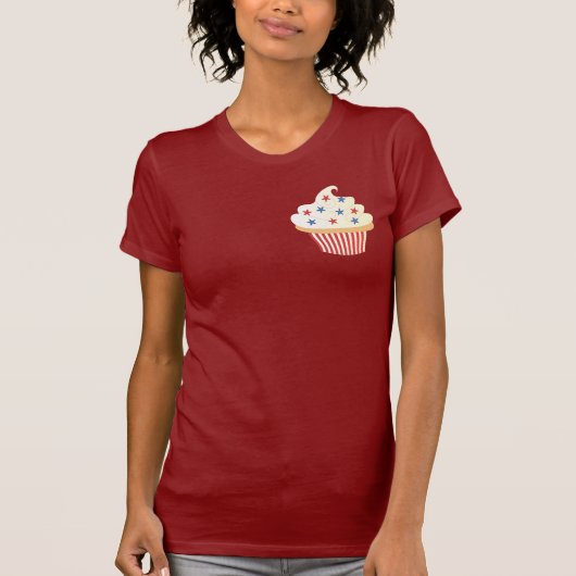 T-shirt 4 juillet Cupcake (Devant)