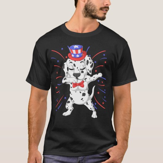 T-shirt 4 juillet dalmate (Devant)