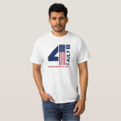 T-shirt 4 juillet Design de texte rouge blanc et bleu (Devant entier)