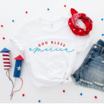 T-shirt 4 juillet Dieu bénisse l'Amérique Patriotique T-sh<br><div class="desc">Si vous aimez ce design,  venez voir notre collection All American ! Nous ajoutons toujours de nouveaux designs chaque jour !</div>