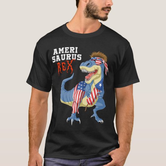 T-shirt 4 juillet Dinosaur (Devant)