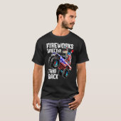 T-shirt 4 juillet Directeur des feux d'artifice Rex Monste (Devant entier)
