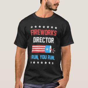 T-shirt 4 juillet Directeur Fireworks Je T'Exécute Enfants