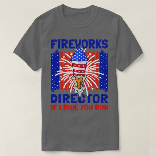 T-shirt 4 juillet Directeur Fireworks Je Vous Exécute (3) (Design devant)