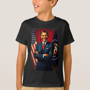 T-shirt 4 juillet drapeau américain 44e président Barack O