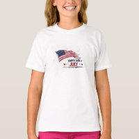 4 juillet - Drapeau américain artistique éclabouss