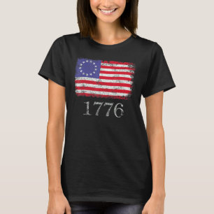T-shirt 4 juillet Drapeau américain Betsy Ross 1776 Hommes