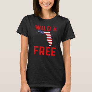 T-shirt 4 juillet drapeau américain de la Floride sauvage