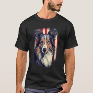 T-shirt 4 juillet Drapeau américain Shelter Dog 2