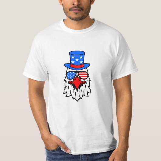 T-shirt 4 juillet drapeau de l'aigle américain - Fête de l (Devant)