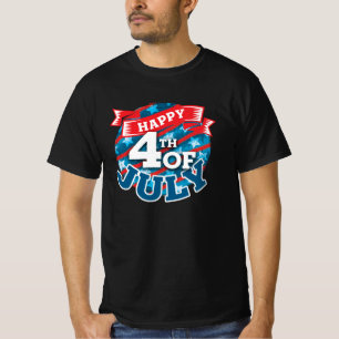 T-shirt 4 juillet - Drapeau USA Couleur