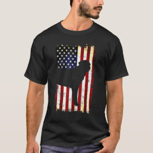 T-shirt 4 juillet du drapeau américain Broholmer Silhouett