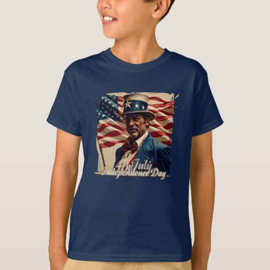 T-shirt 4 juillet – Esprit d'indépendance (Devant)