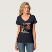 T-shirt 4 juillet – Esprit d'indépendance (Devant entier)