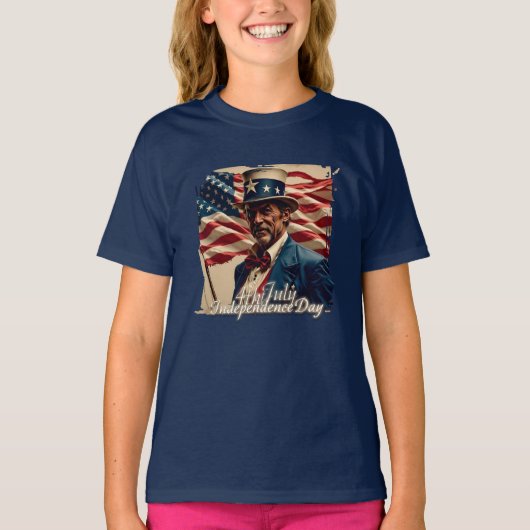 T-shirt 4 juillet – Esprit d'indépendance (Devant)