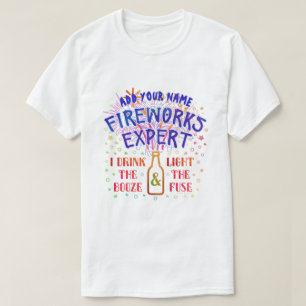T-shirt 4 juillet expert en matière drôle V2 de feux