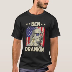 T-shirt 4 juillet Fête de l'Indépendance Ben Drankin Boire