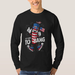 T-shirt 4 juillet Feu D'Oeuvre Juste Ici Pour Interdire