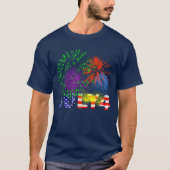 T-shirt 4 juillet feux (Devant)