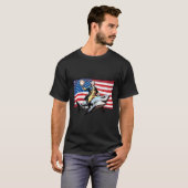 T-shirt 4 juillet George Washington équitation Shark Ameri (Devant entier)