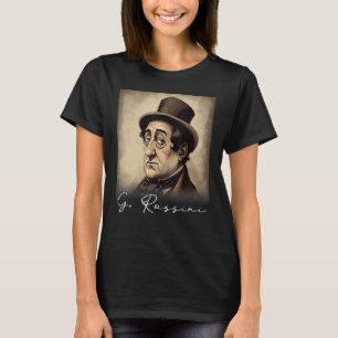 T-shirt 4 juillet Gioachino Rossini Drapeau américain Musi