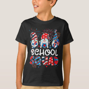 T-shirt 4 juillet gnome de l'équipe scolaire infirmière pa