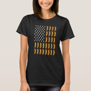 T-shirt 4 juillet Hot Dog American Flag Grill Party